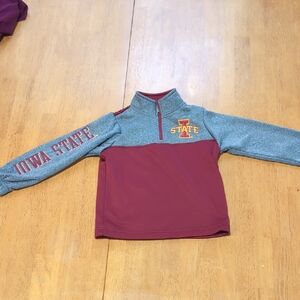 Iowa State Kids Maroon and Gray Quarter-Zip Shirt